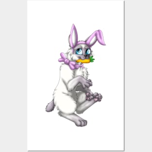 Bobtail BunnyCat: Lilac Point (Pink) Posters and Art